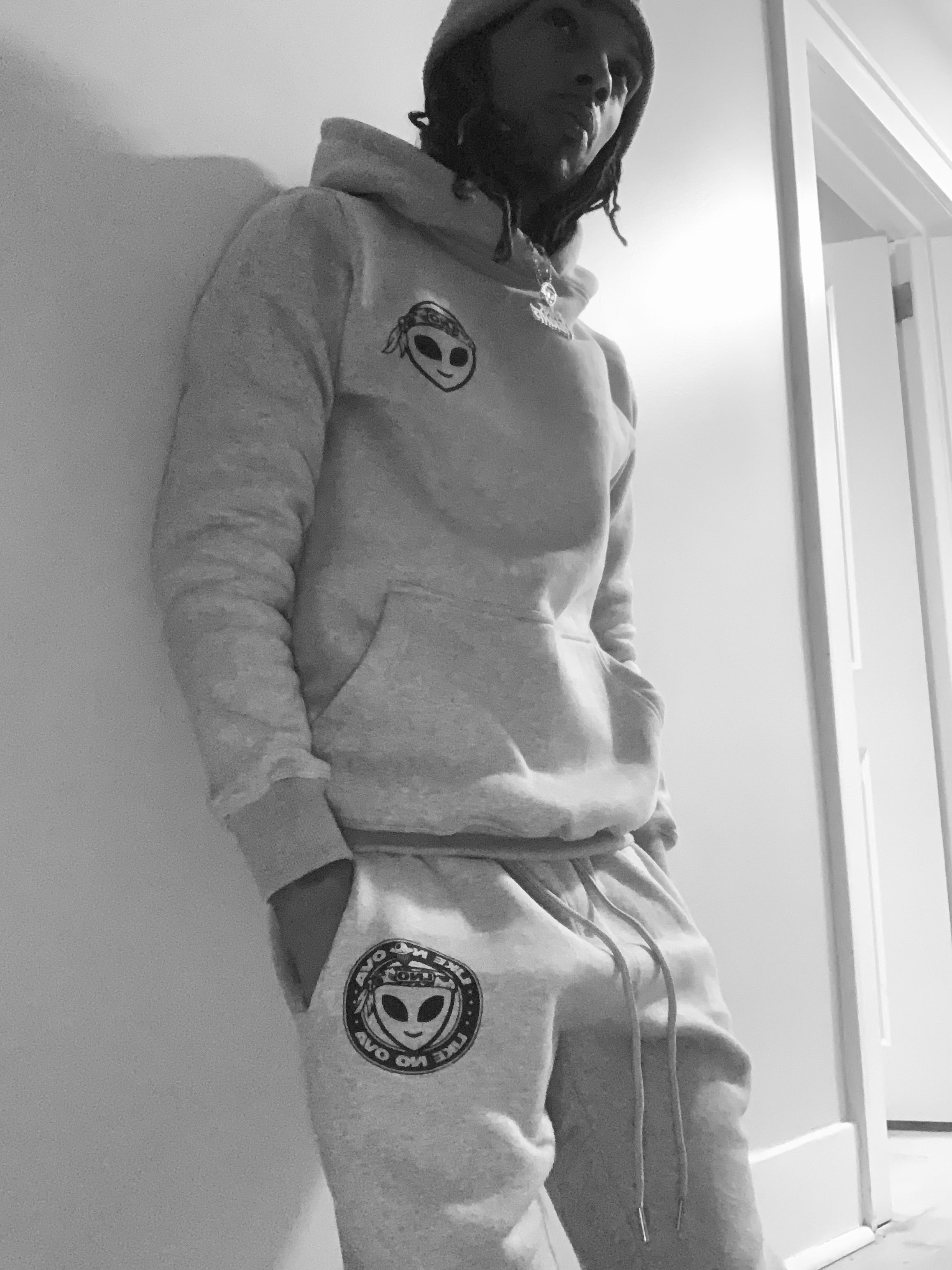 Grey LNO Stack'd Hoodie set