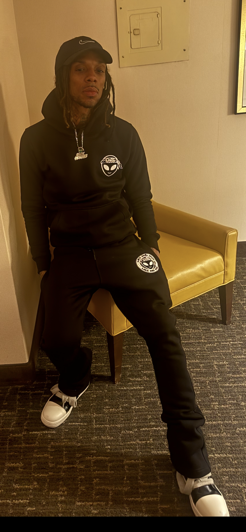 Black LNO Stack"d Hoodie Set